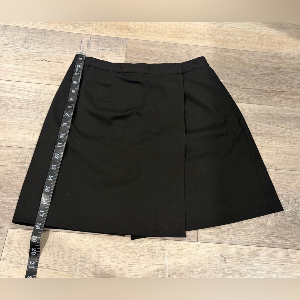 Nicole Miller Black Skort Leopard Lined Tailored Mini Skirt Size 8🖤 - Picture 6 of 7